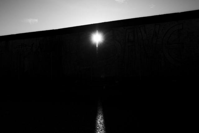 Berlin, Niederkirchnerstraße, Berlin Wall, black and white, minimalist